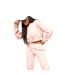 Womens/ladies crew neck crop hoodie dusty pink NVME