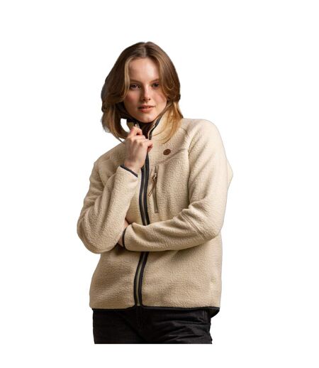 Womens/ladies Quake Leather Trim Fleece Jacket Ghost Trespass