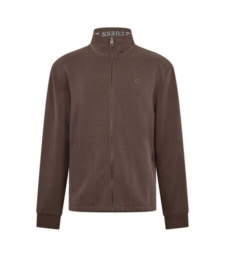 Mens Fleece Sweatshirt Stone Umber Guess