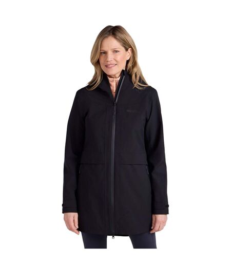 Womens/ladies april longline waterproof jacket black Mountain Warehouse