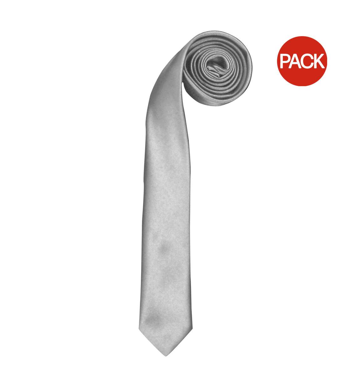 Premier Tie - Mens Slim Retro Work Tie (Pack of 2) (Silver) (One Size) - UTRW6949-1