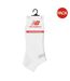 Lot De 3  Socquettes Discrètes Motif/style Logo Adulte Blanc New Balance-1