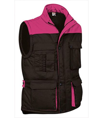 Gilet doudoune de travail sans manches - Homme - REF THUNDER - black rose magenta