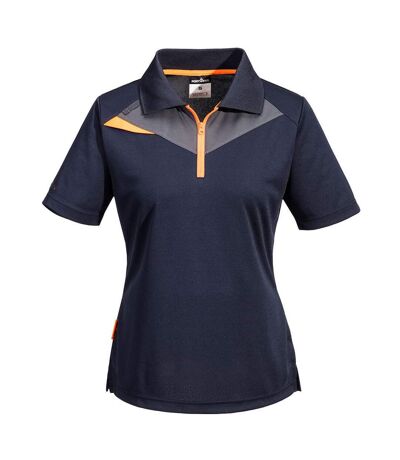 Womens/ladies Dx4 Short-sleeved Polo Shirt Dark Navy Portwest