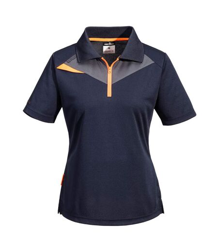 Womens/ladies Dx4 Short-sleeved Polo Shirt Dark Navy Portwest