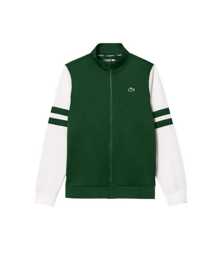 Sweat Tennis Homme Vert Blanc Lacoste