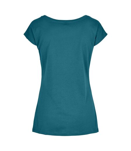 Build Your Brand Womens/Ladies Wide Neck T-Shirt (Teal) - UTRW8369