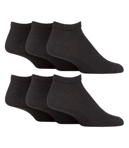 6 Pack Mens Plain Sports Trainer Socks - Comfortable Everyday Ankle Socks