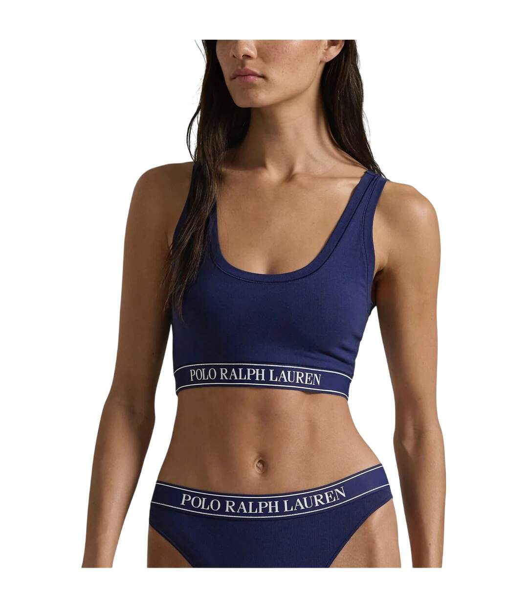 Womens/ladies Logo Scoop Neck Bralette Navy Ralph Lauren-4