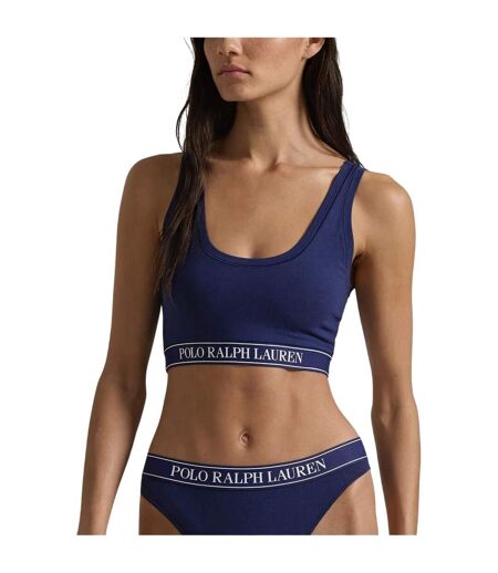 Womens/ladies Logo Scoop Neck Bralette Navy Ralph Lauren