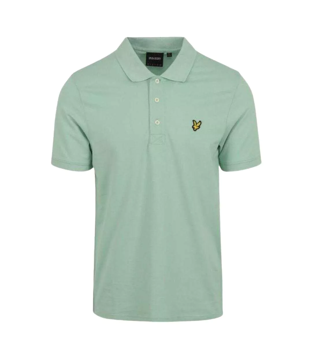 Mens Plain Logo Polo Shirt Light Green Lyle & Scott-1