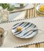 Lot de 6 Assiettes à Dessert Umami Rayure 19cm Bleu-3