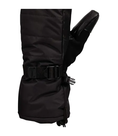 Unisex Adult Thoren Dlx Goat Leather Ski Mittens Black Trespass