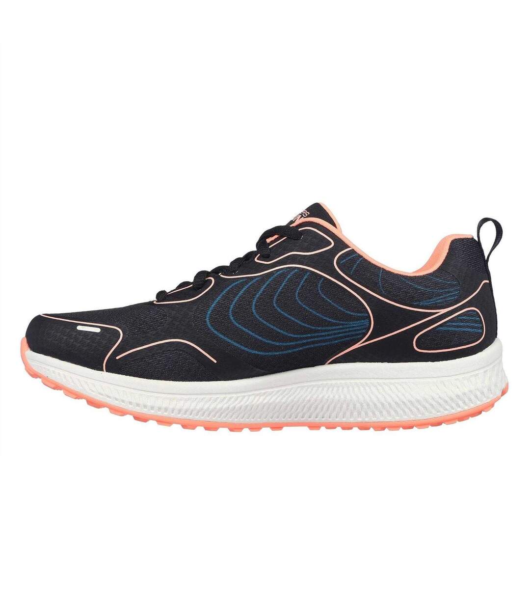 Womens/ladies Everyday Neutral Road Shoes Black Coral Skechers-2
