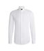 Mens Slim Long-sleeved Formal Shirt White Boss-1