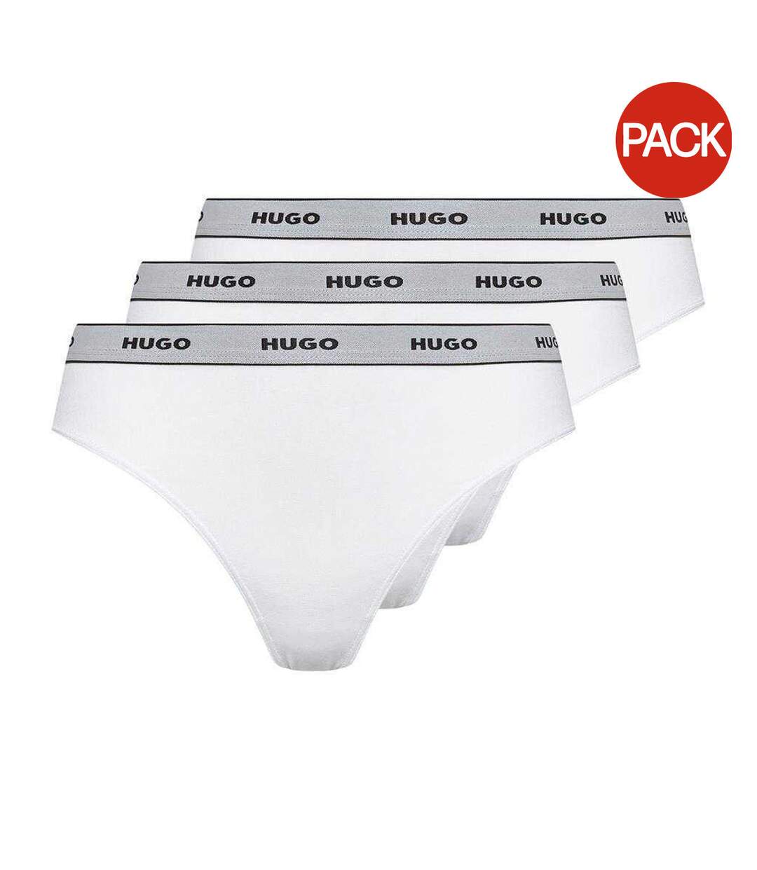 Lot De 3  Strings Motif/style À Rayures Femme Blanc Hugo-1