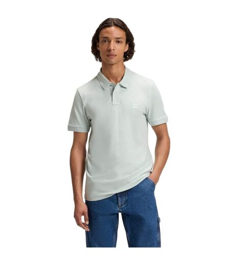 Polo Motif/style Logo Rectangulaire Passenger Homme Bleu Clair Boss