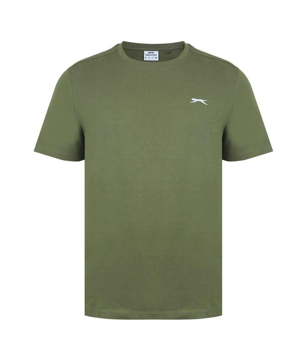 T-shirt Motif/style Logo 3d Homme Kaki Slazenger-1