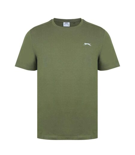 T-shirt Motif/style Logo 3d Homme Kaki Slazenger