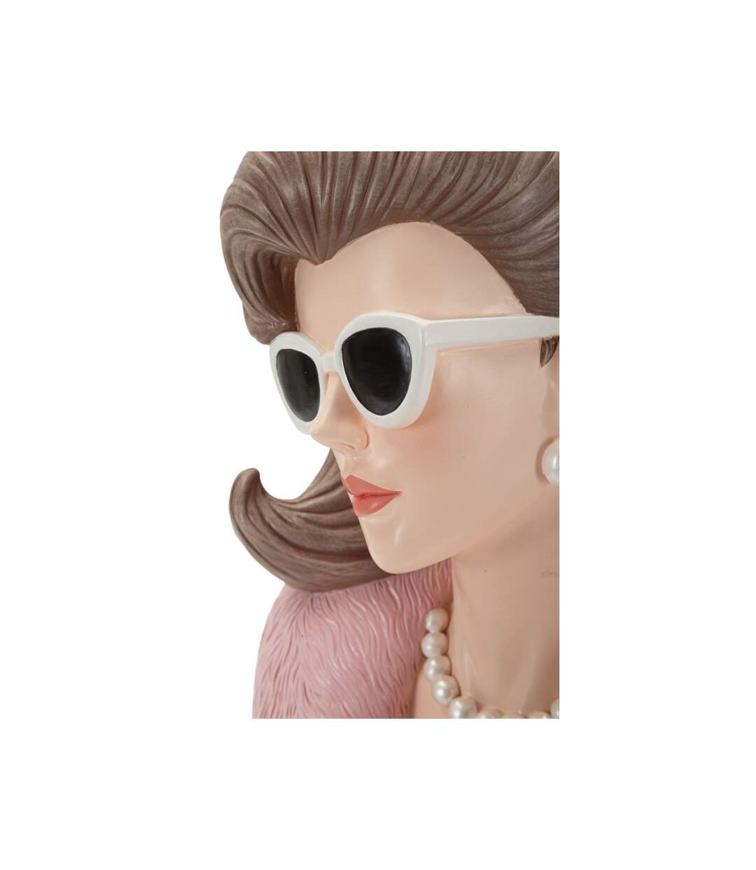 Statuette Déco Femme Diva Paris 28cm Rose-4