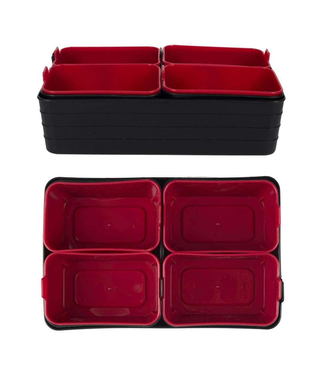 Lot de 7 Boîtes de Rangement Souple 26cm Noir-2