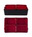 Lot de 7 Boîtes de Rangement Souple 26cm Noir-2