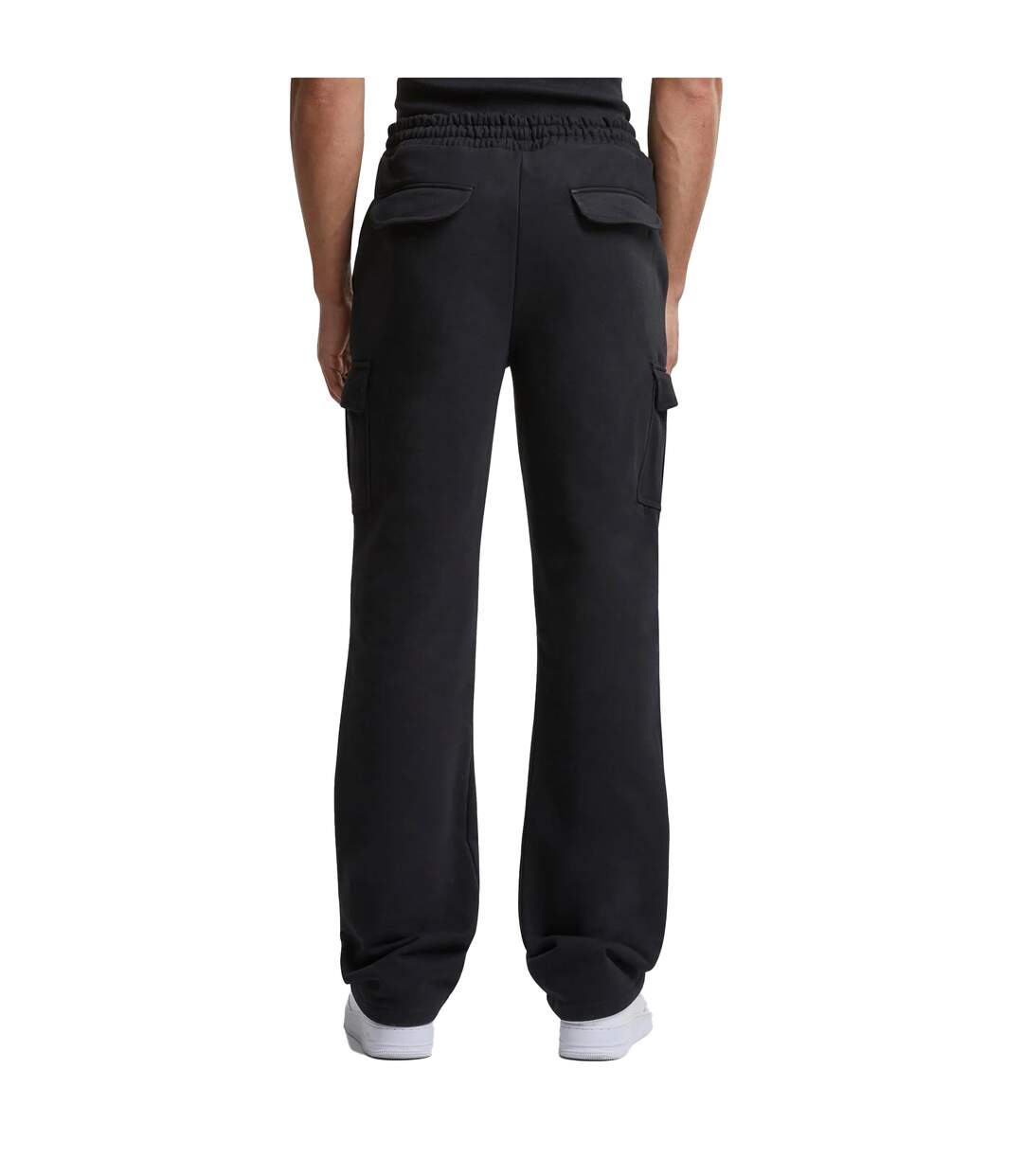 Mens heavyweight cargo straight leg sweatpants black Urban Classics-2