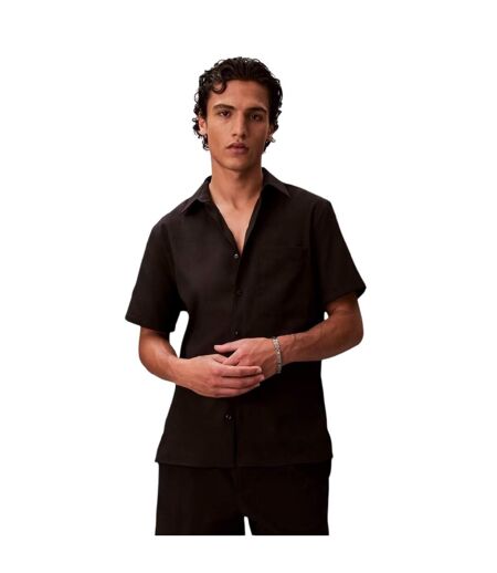 Mens Classic Tailored Shirt Black Calvin Klein