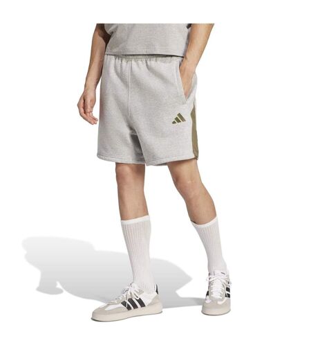 Mens Colour Block Casual Shorts Grey Heather Adidas