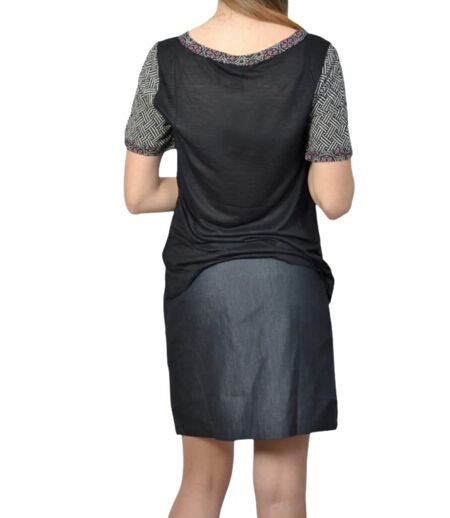 Jupe Noire Courte Femme - Style élégant et Confortable - Fermeture éclair et Poches Pratiques