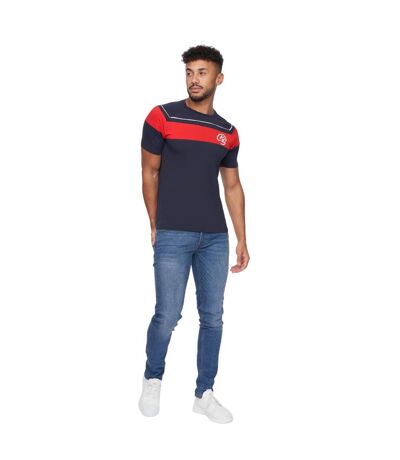Mens Craftore T-shirt Navy Crosshatch