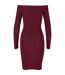 Robe Manches Longues Motif/style Paillettes Femme Bordeaux Urban Classics-2