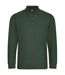 Mens pro piqué long-sleeved polo shirt bottle green PRO RTX