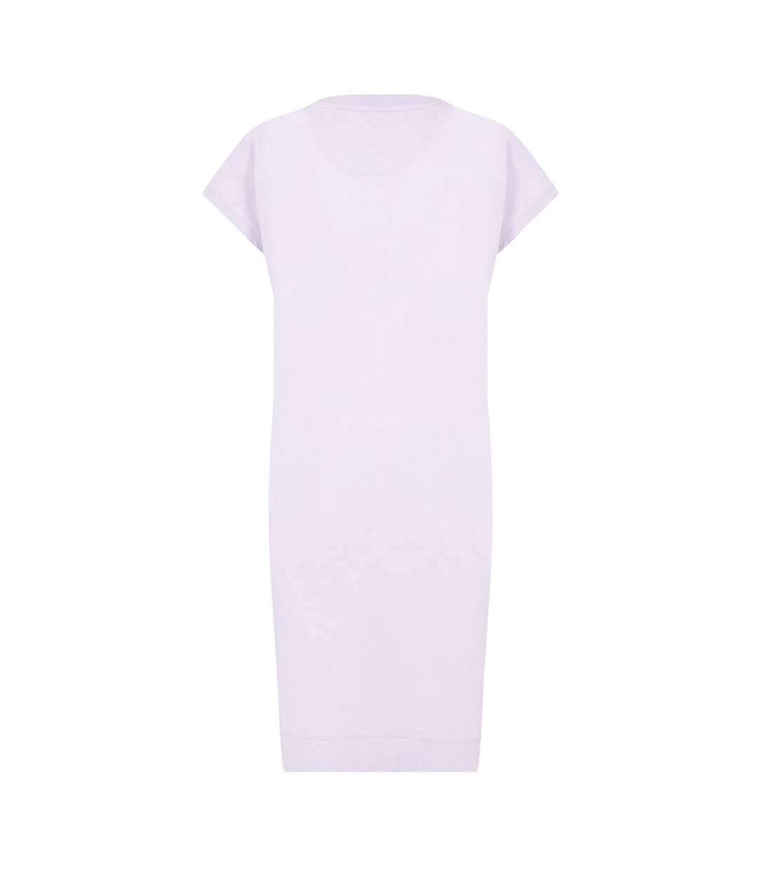 Womens/ladies Crew Neck T-shirt Dress Purple Boss-3