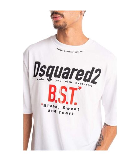 T-shirt Bloody Sweat Tears Homme Blanc Pur DSquared2