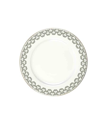 Lot de 6 Assiettes Plates Ginko 26cm Blanc