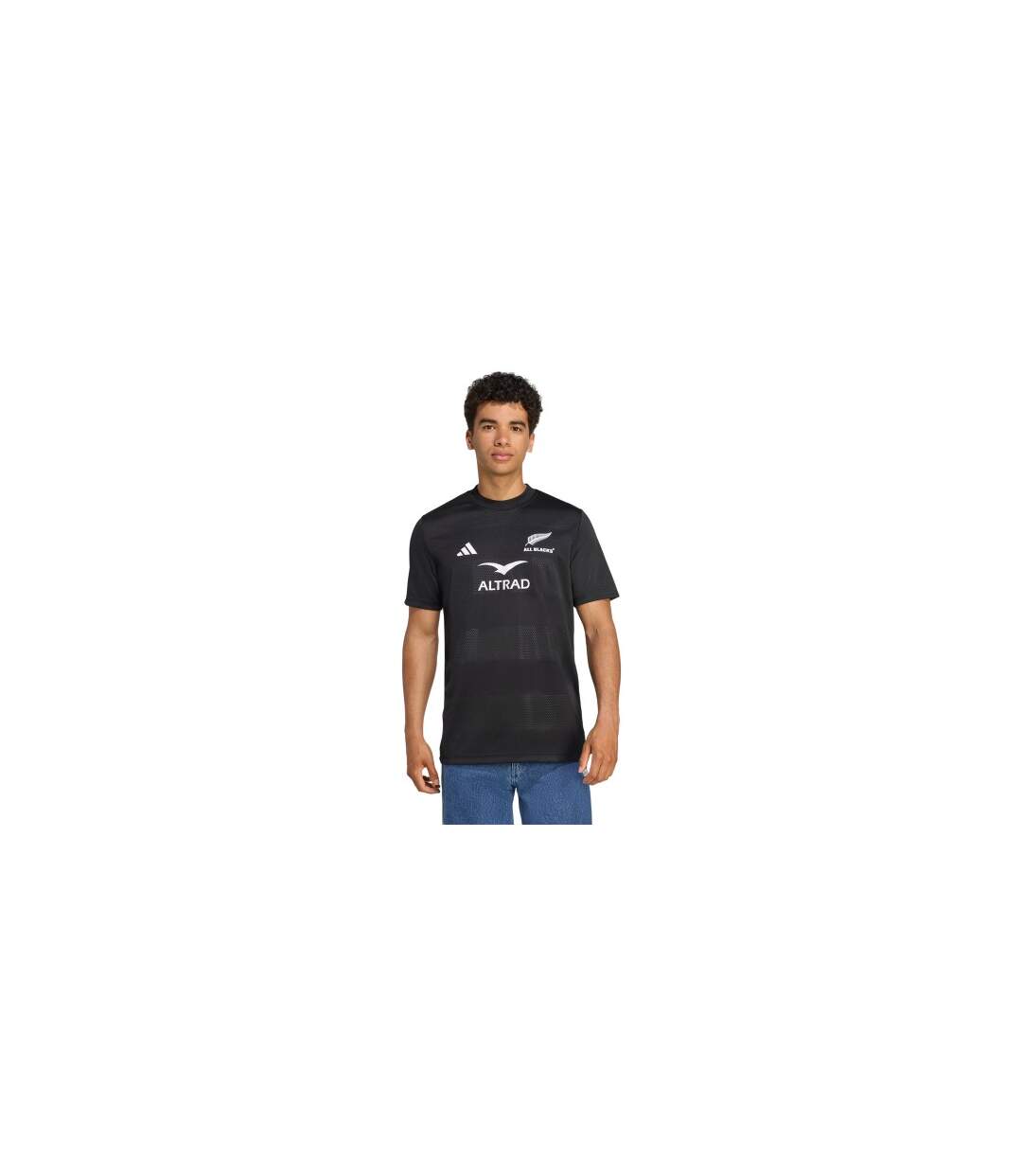 T-shirt Motif/style Adidas Homme Tout Noir New Zealand All Blacks-1