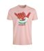 Mens hang loose graphic t-shirt dusty rose Weird Fish-1