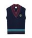 Unisex Adult Badge Knitted Regular Sweater Vest Navy Lacoste-1