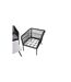 Salon de Jardin Lindos 134cm Noir & Gris-5