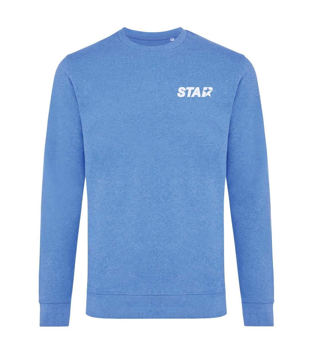 Unisex adult denali recycled cotton undyed sweatshirt heather blue Iqoniq-1