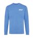 Unisex adult denali recycled cotton undyed sweatshirt heather blue Iqoniq-1