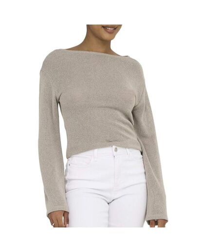 Pull taupe femme only spezia - l