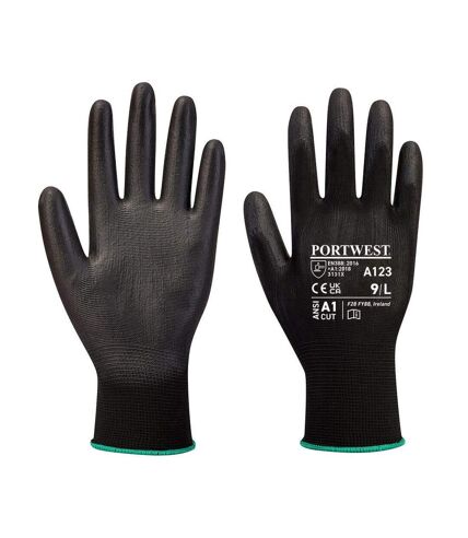 Unisex adult a123 pu palm grip gloves xxl black Portwest