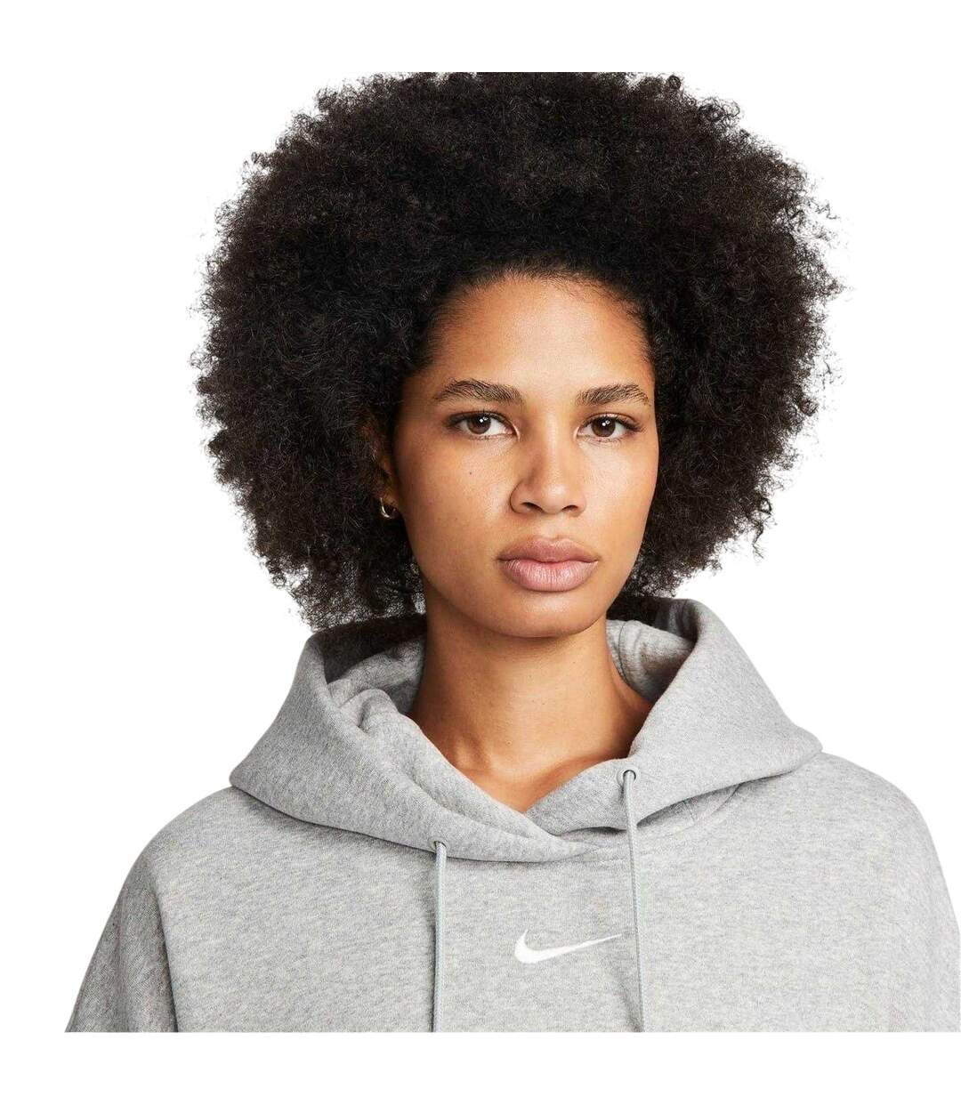 Sweat À Capuche Motif/style Phénix Femme Gris Chiné Blanc Nike-3