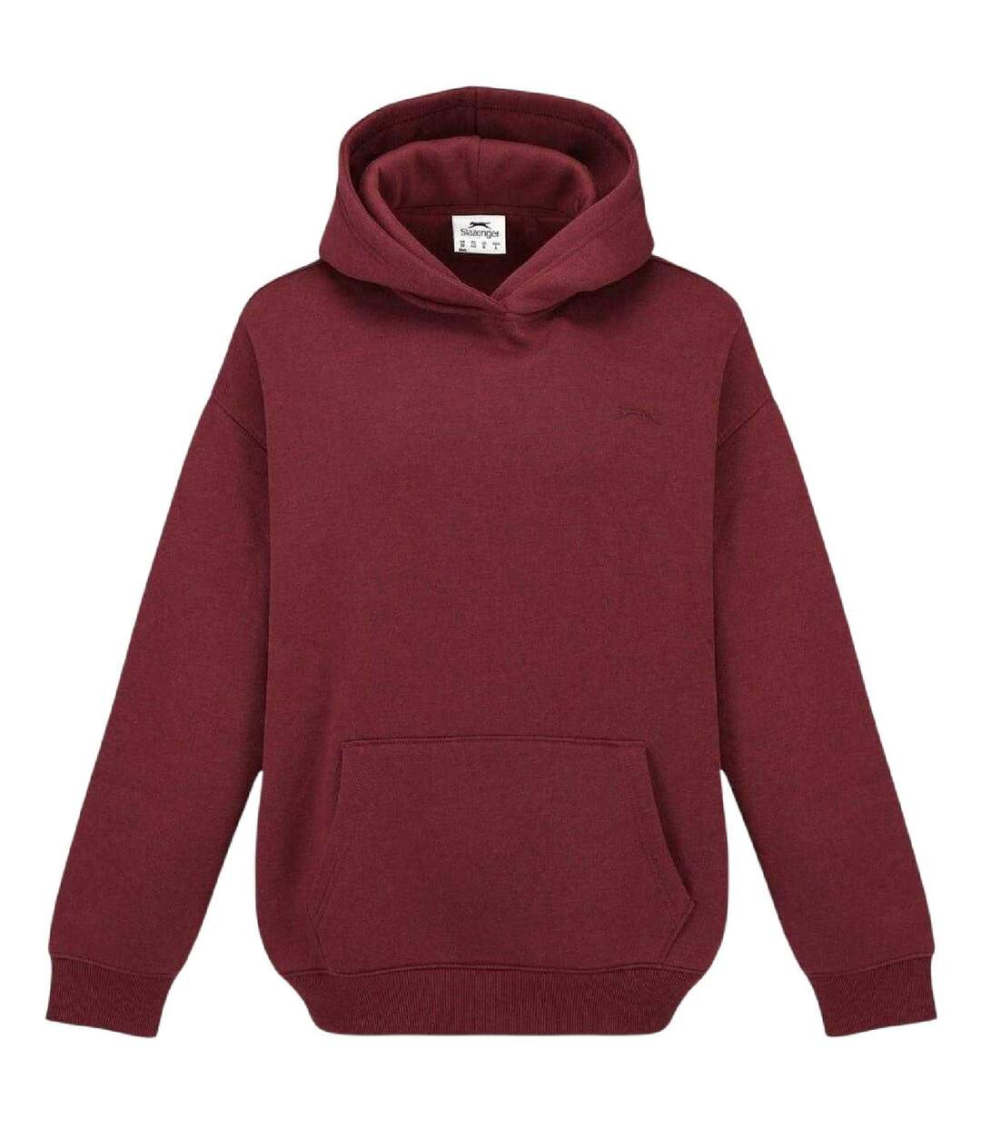 Sweat À Capuche Motif/style Logo Femme Bordeaux Slazenger-1