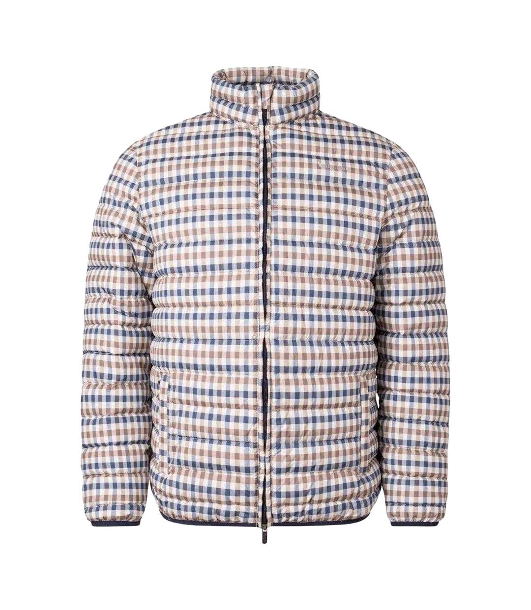 Doudoune Matelassée Sport Motif/style À Carreaux Homme Beige Aquascutum-1