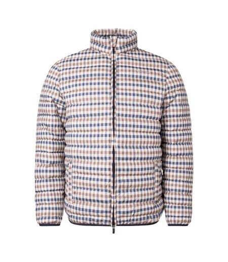 Doudoune Matelassée Sport Motif/style À Carreaux Homme Beige Aquascutum