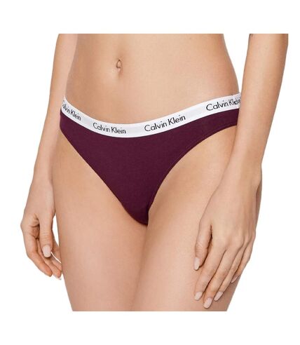 Culotte Prune Femme Calvin Klein Jeans Thong - M