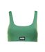 Womens/ladies Stripe Scoop Neck Bikini Top Green Puma-1